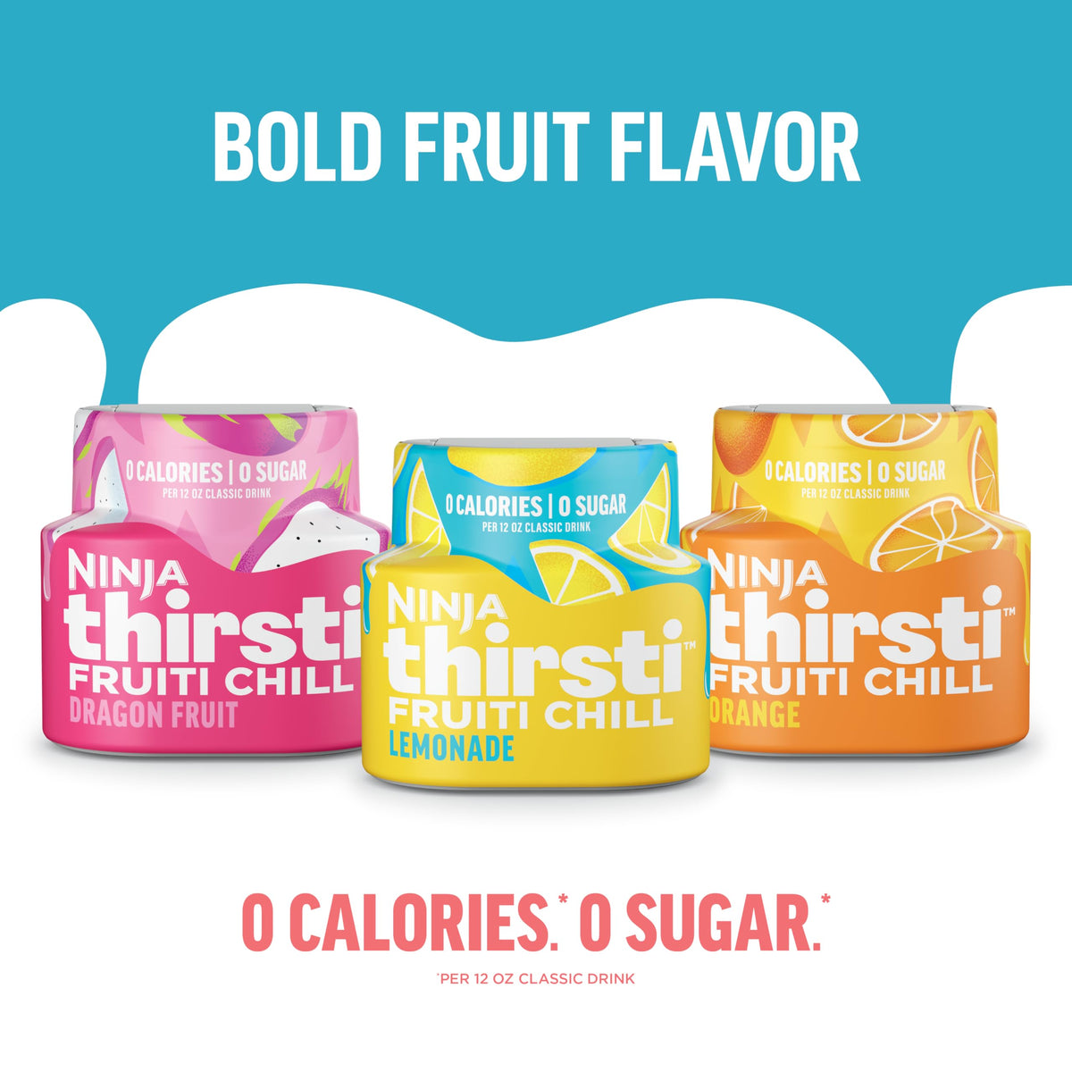 Ninja Thirsti Fruti Chill lemonade drops add bright flavor to sparkling water