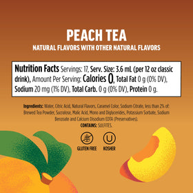 Ninja Thirsti ICED TEA Peach pack and bottle visual for serving