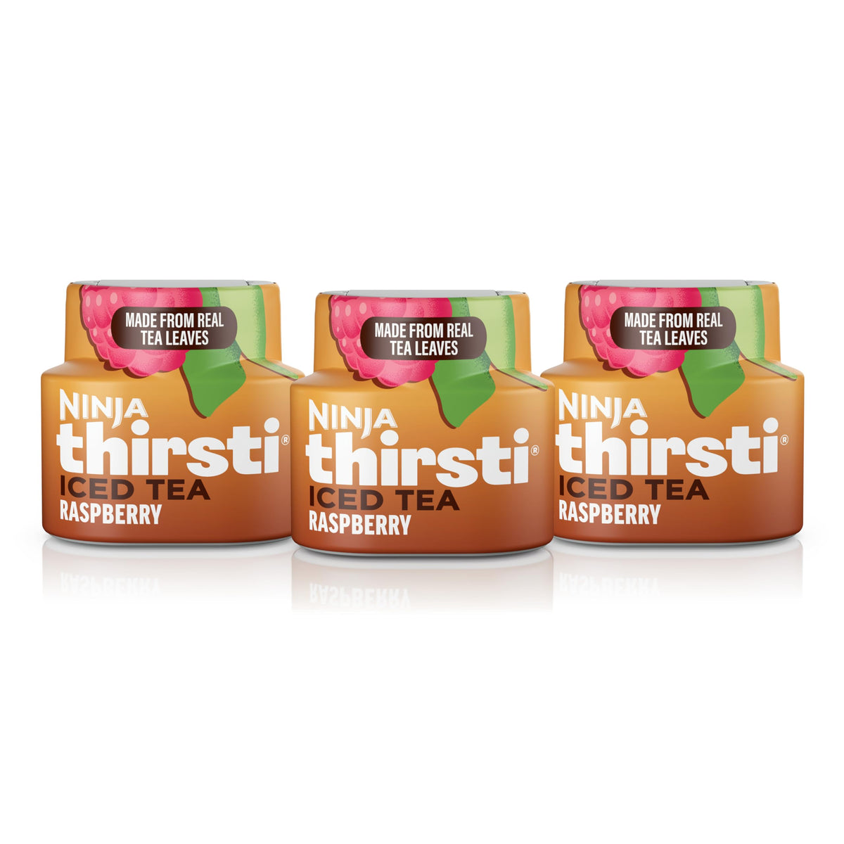 Ninja Thirsti ICED TEA Raspberry drops close-up, zero calories
