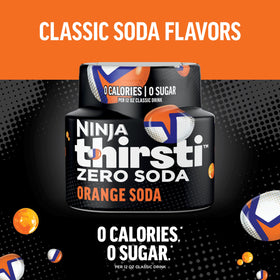 Ninja Thirsti 3-pack on kitchen counter offering zero sugar soda flavor options.