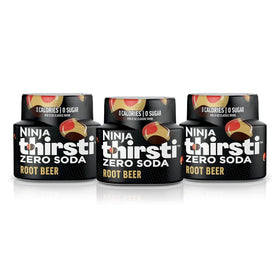 Ninja Thirsti root beer drops pour for zero-calorie fountain-style flavor