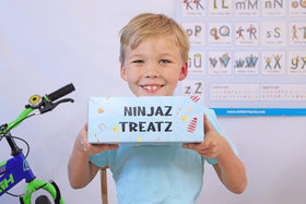 NINJAZ TREATZ box opened to reveal tempting snack assortment.