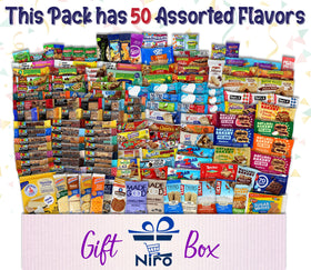 Niro 50-pack snack assortment ready to send as a thoughtful care package