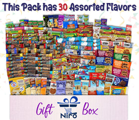 Niro Assortment bars selection highlighting nut and seed mix variety for quick energy