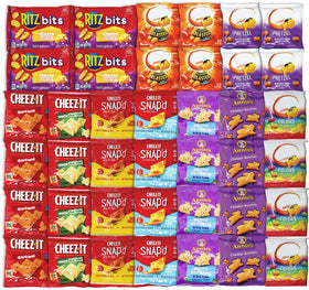 Niro Gift Basket with 40 cheese cracker packs, ideal for gifting.