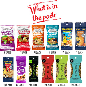 Niro nuts and trail mix varieties display 12 flavors for diverse snacking.