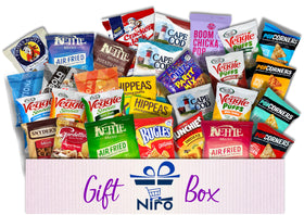 Niro snack assortment in a gift basket, perfect for celebrations or office sharing.