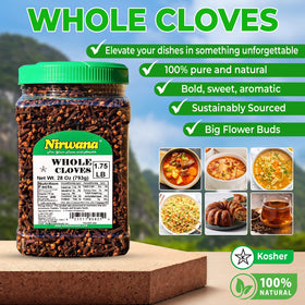 Nirwana cloves whole tea spice setup ready for chai and comforting brews