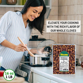 Nirwana Cloves Whole in sealed pack preserves natural oils and intense fragrance.