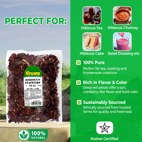 Nirwana hibiscus petals used as a culinary garnish for desserts.