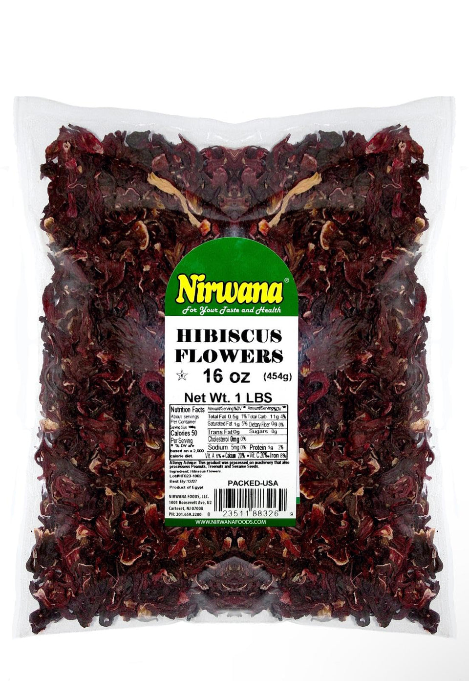 Nirwana hibiscus flowers, vibrant whole petals for infusions and blends.
