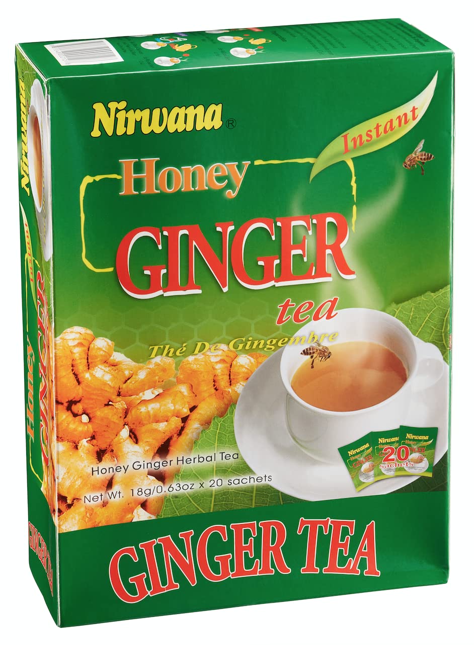 Nirwana Honey Ginger Tea bags pack, convenient for daily freshness.