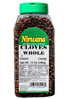 Nirwana whole cloves premium pack showing bold aroma for cooking and baking.