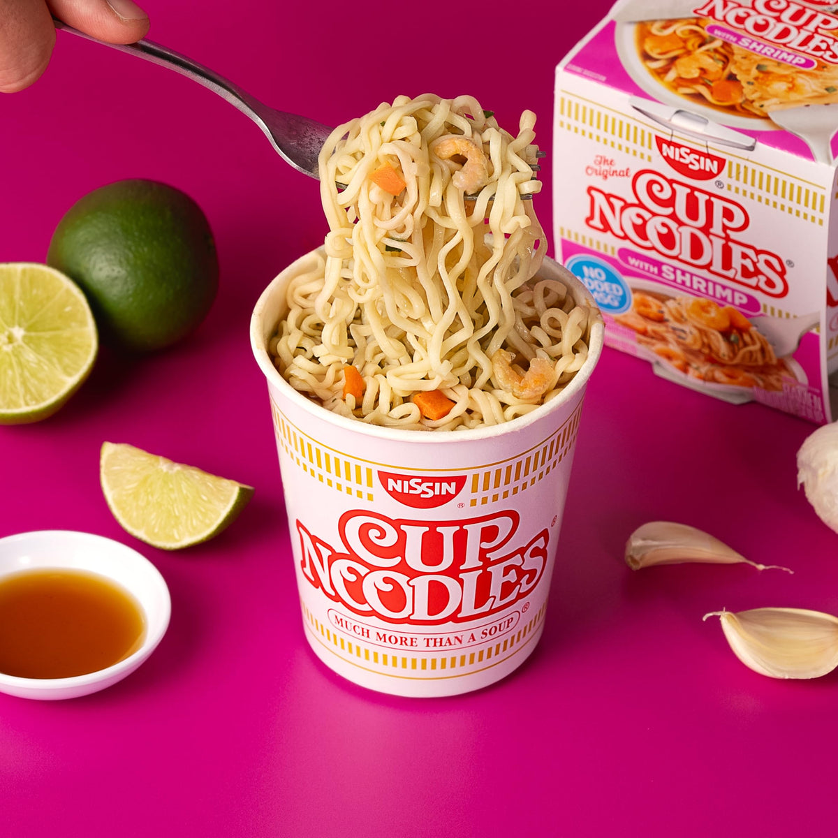 Nissin Cup Noodles bulk pack of twelve for pantry stock