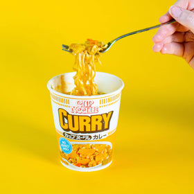 Nissin Cup Noodles Curry six-pack packaging, bulk pantry staple