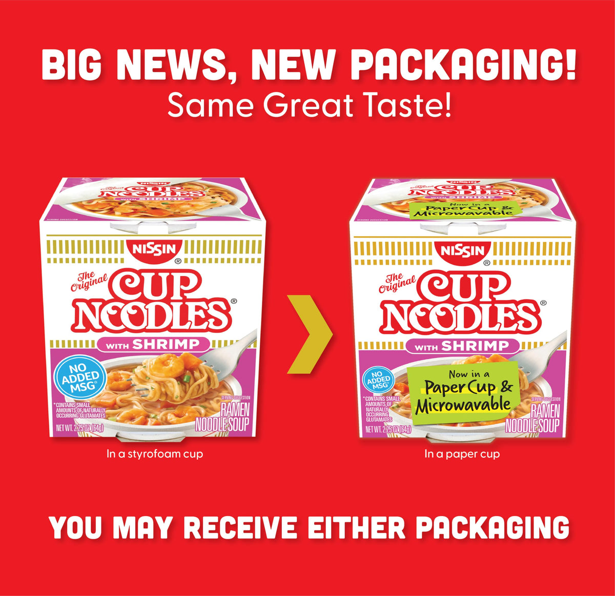 Nissin Cup Noodles three-minute quick prep for busy days