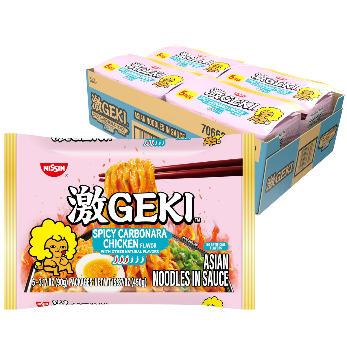 NISSIN Geki Chili noodles pack-20 with bold flavor for weeknight dinners
