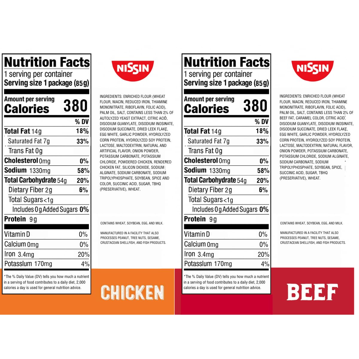 NISSIN Top Ramen beef flavor noodles ready in minutes for a satisfying snack.