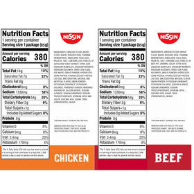 NISSIN Top Ramen beef flavor noodles ready in minutes for a satisfying snack.