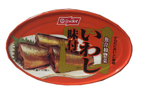 Nissui sardine in sweet soy sauce can close-up with glossy glaze for quick meals