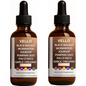 Nitidissima VELLO bottle pour showing easy daily dose for gut balance.