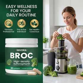 NIVORA Broc capsules lifestyle shot for daily vitality.