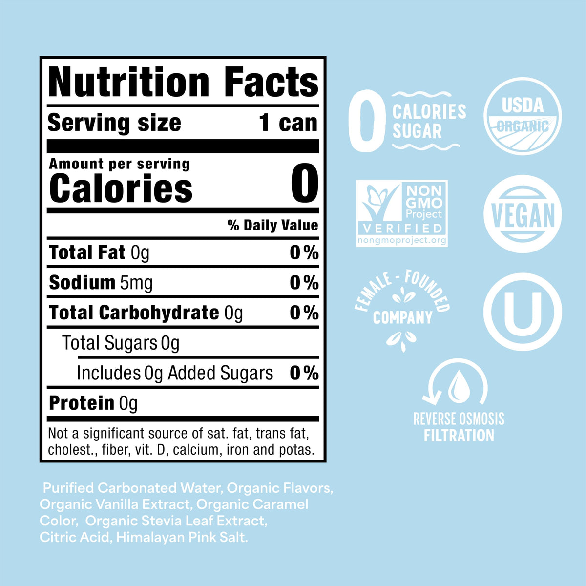 Nixie Cream Soda label closeup emphasizing natural vanilla flavor and organic promise.
