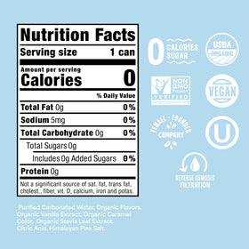 Nixie Cream Soda label closeup emphasizing natural vanilla flavor and organic promise.