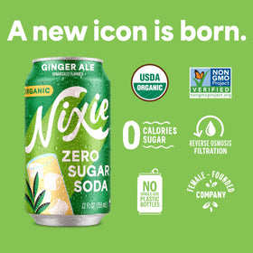 Nixie Organic Non-GMO label on bottle highlights clean ingredients