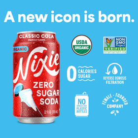 Nixie Classic Cola glass pour showing crisp, bold cola aroma
