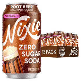 Nixie Root Beer can front showing zero sugar option