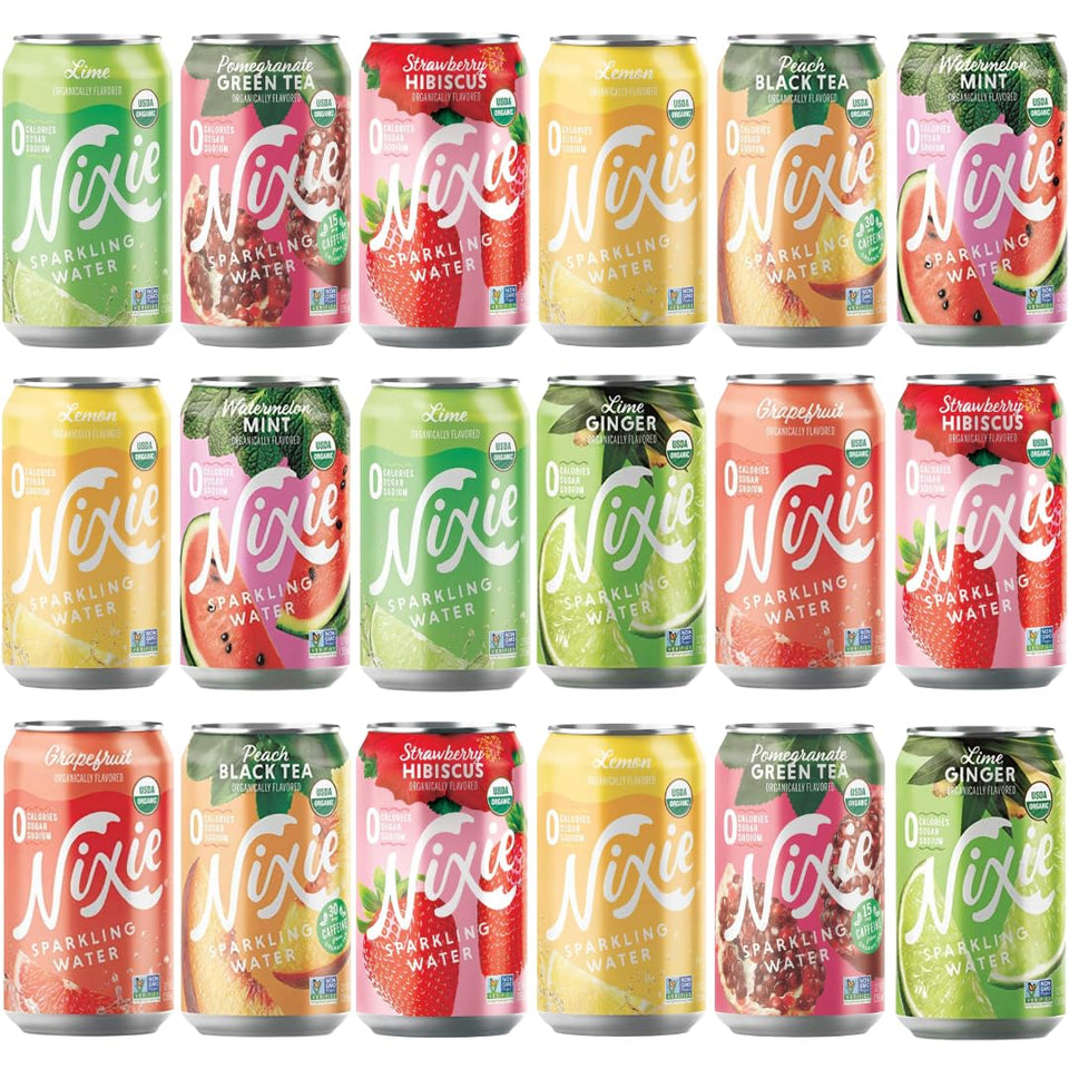 Nixie Sparkling Water Lime can for crisp citrus hydration with zero sugar