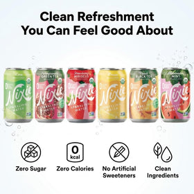 Nixie Sparkling Water Pomegranate Green Tea can with brewed tea flavors