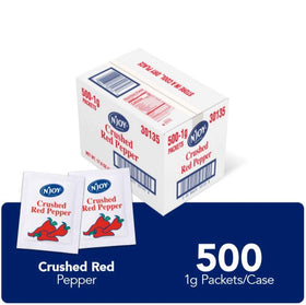 N'Joy crushed red pepper 1g packet for convenient single-serve flavor.