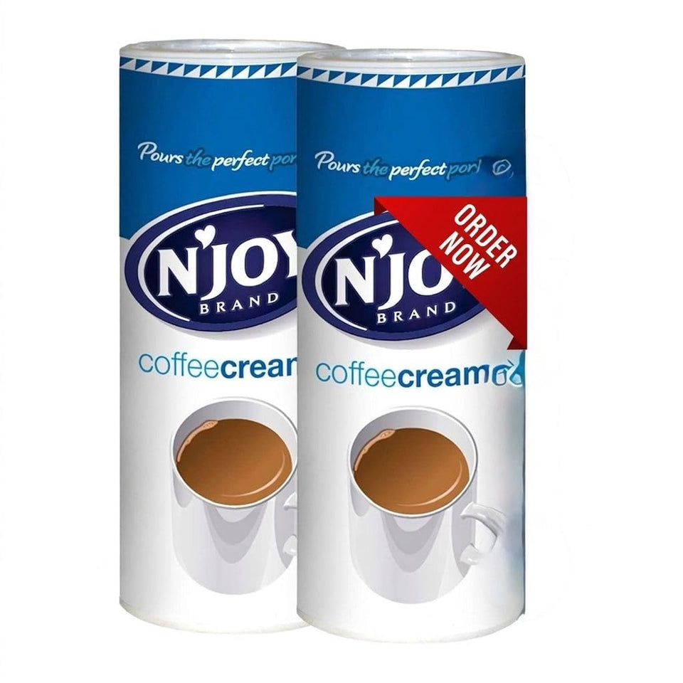 Njoy non-dairy coffee creamer with easy-pour spout for offices and cafés