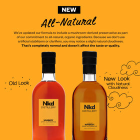 NKD Whiskey non-alcoholic pour by NKD Distillery ideal for 1:1 cocktail substitutions