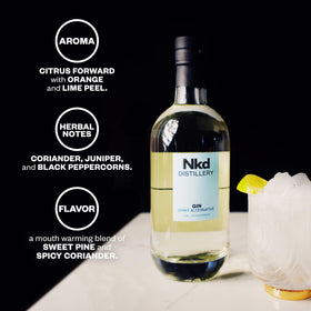 Coriander and black peppercorn notes in NKD Gin add spice.