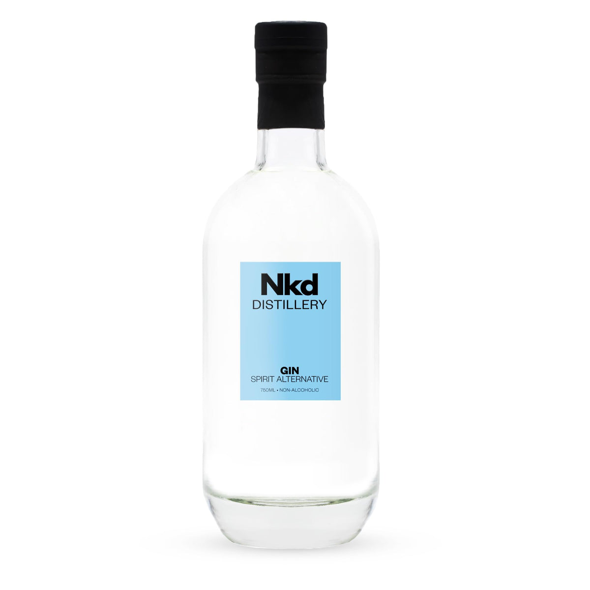 NKD Gin non-alcoholic bottle ready for authentic cocktails.