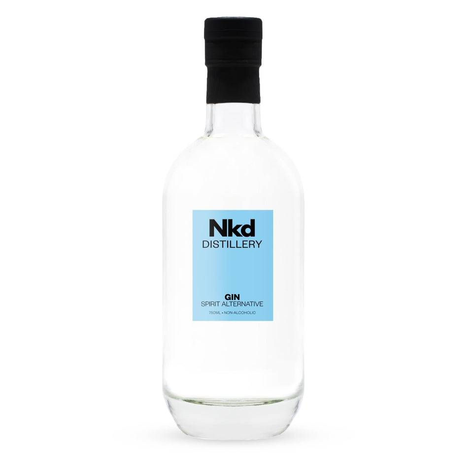 NKD Gin non-alcoholic bottle ready for authentic cocktails.