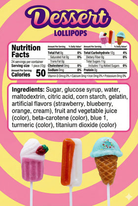 NLS Candy Co. Dessert Lollipops box image, assortments ready for events.