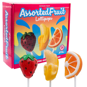 NLS Candy Co. fruit shape lollipops orange flavor, vivid and refreshing.