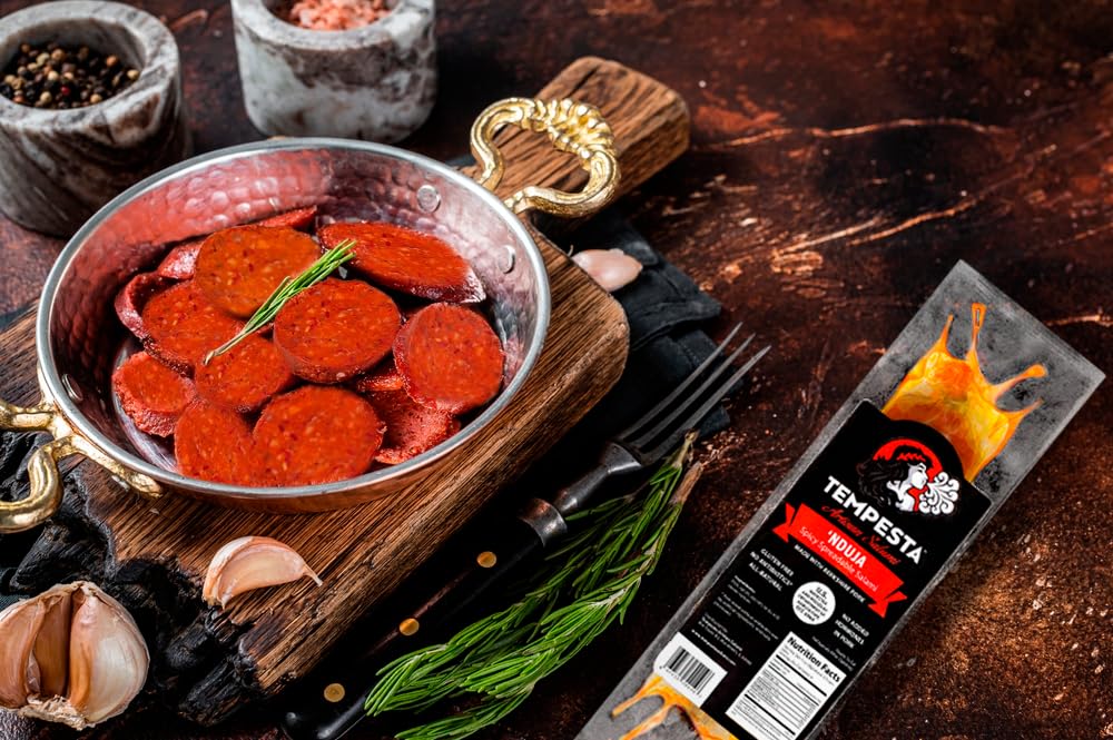 NNN Nduja dollop over pasta adds rich umami and heat
