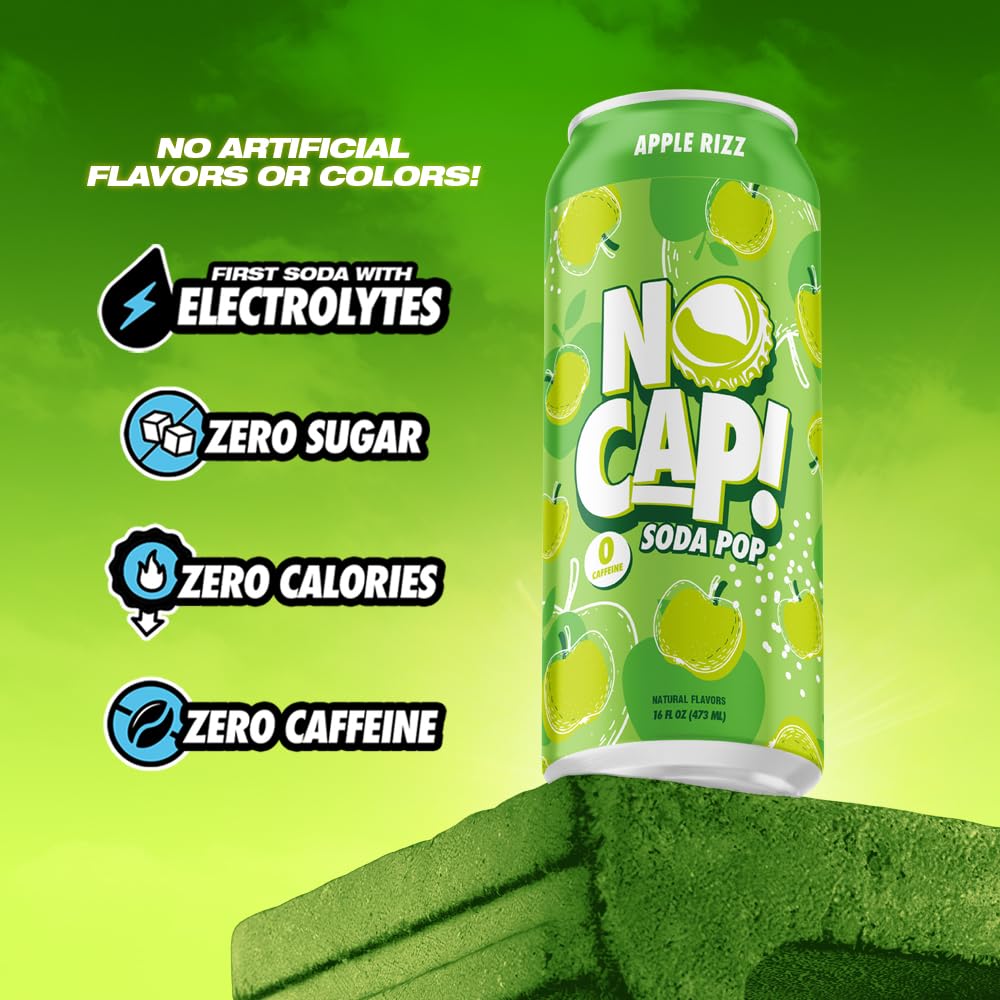 NO CAP! Apple Rizz pour captures vibrant fizz and flavor ideal for any moment.