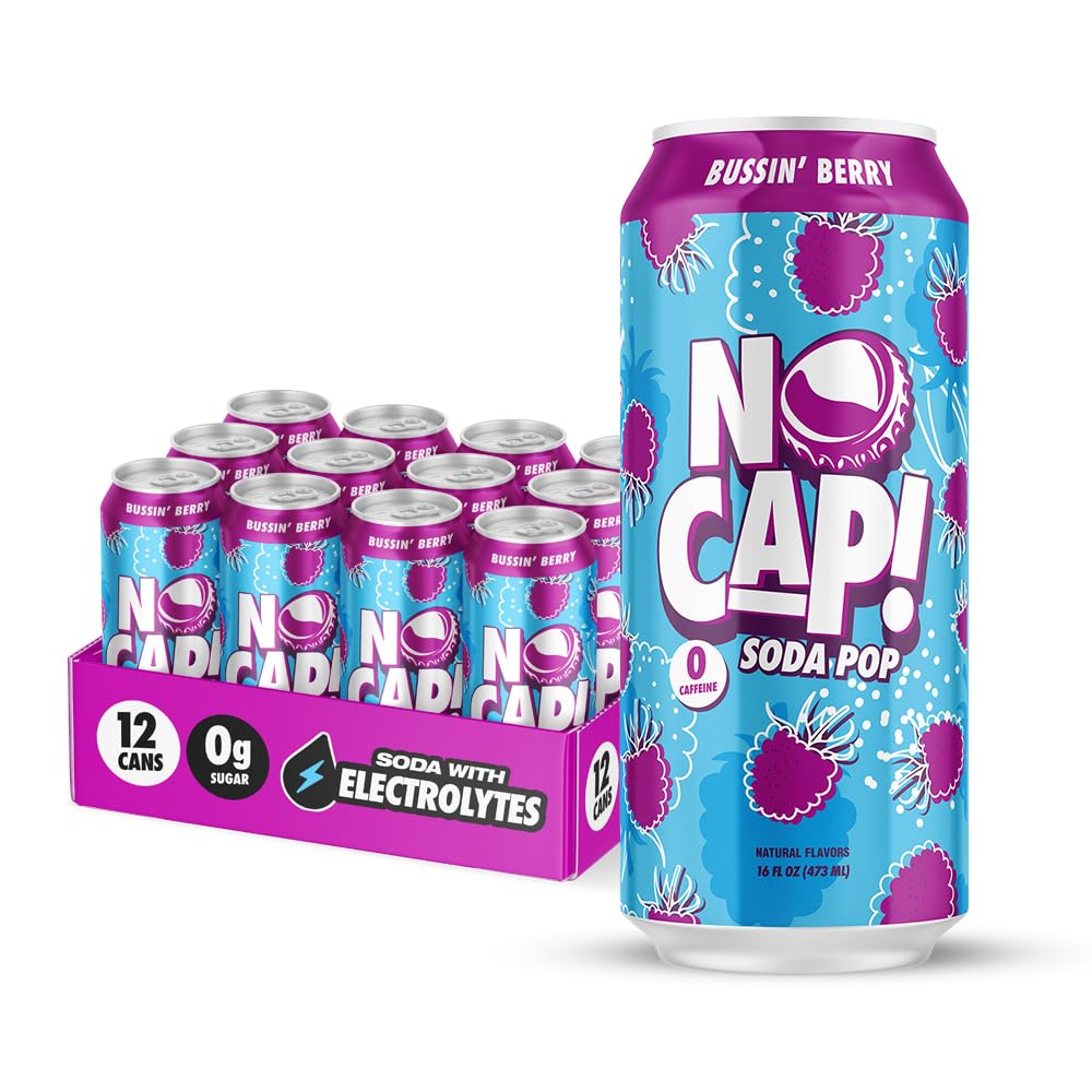 NO CAP! Soda Pop Bussin Berry can ready for zero sugar refreshment