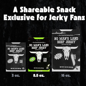 No Mans Land Fajita Lime jerky ingredients showcasing clean label design.