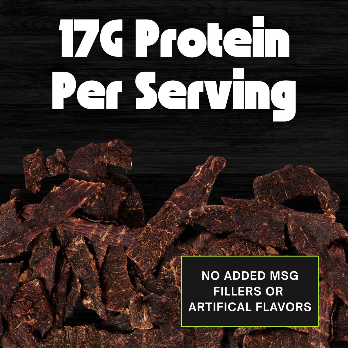 No Mans Land Beef Jerky fajita lime smoked-edges demonstrating craft quality.