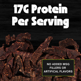 No Mans Land Beef Jerky fajita lime smoked-edges demonstrating craft quality.