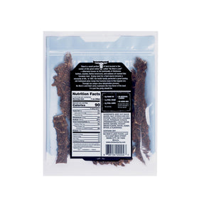 No Mans Land Beef Jerky with 2g carbs and 90 calories per serving