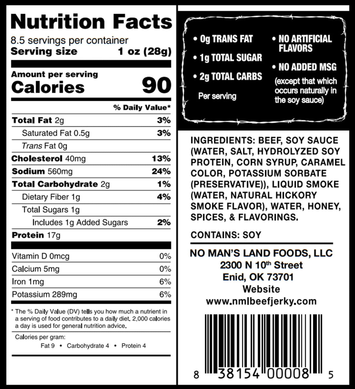 No Mans Land Hot jerky close-up with chili flakes, ideal for bold craving satisfaction.