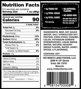 No Mans Land Hot jerky close-up with chili flakes, ideal for bold craving satisfaction.